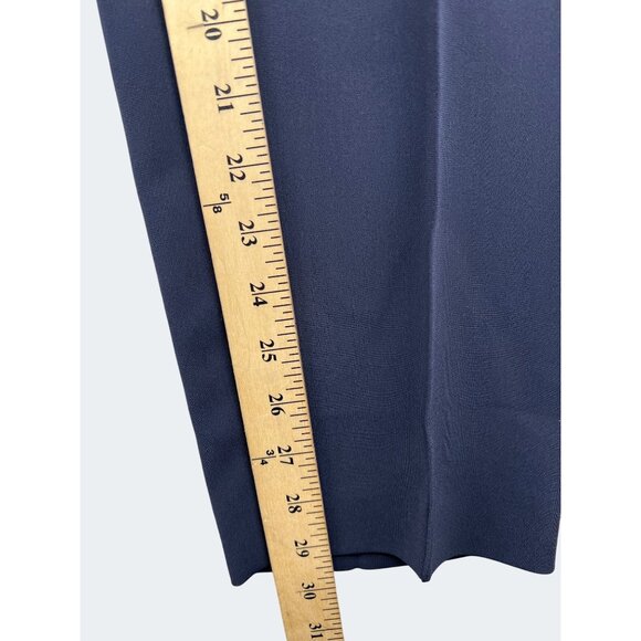 Hugo Boss Tahwena Womens Navy Blue Slim Fit Trousers Pull-On Dress Pants Size 8 - Picture 10 of 16